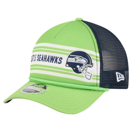 Seattle Seahawks Neon Green New Era Linear A Frame Adjustable Cap