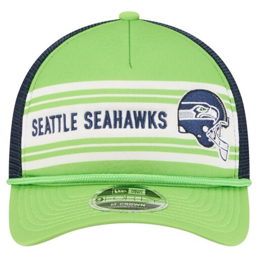 Seattle Seahawks Neon Green New Era Linear A Frame Adjustable Cap Seattle Seahawks Neon Green New Era Linear A Frame Adjustable Cap