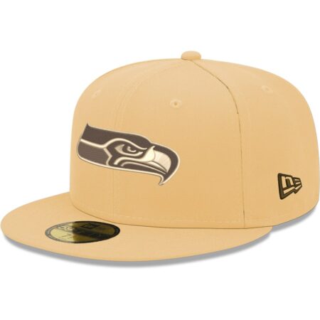 Seattle Seahawks Tan New Era Candied Pecan Fitted Hat