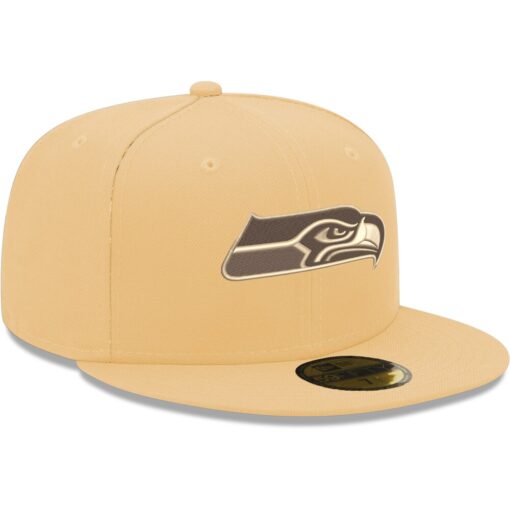 Seattle Seahawks Tan New Era Candied Pecan Fitted Hat