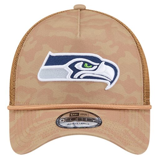 Seattle Seahawks Tan New Era Wheat Camo Adjustable Cap