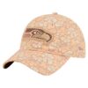Seattle Seahawks Tan New Era Women's Floral Adjustable Cap