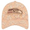 Seattle Seahawks Tan New Era Women's Floral Adjustable Cap 1 Seattle Seahawks Tan New Era Women's Floral Adjustable Cap