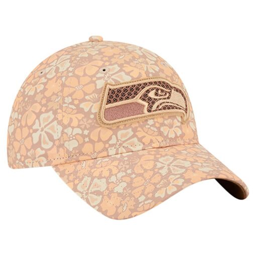 Seattle Seahawks Tan New Era Women’s Floral Adjustable Cap Seattle Seahawks Tan New Era Women’s Floral Adjustable Cap