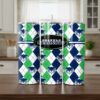 Seattle Seahawks Tumbler, NFL Argyle Pattern Classic Skinny Tumbler