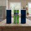 Seattle Seahawks Tumbler, NFL Distressed Stripe Logo Skinny Tumbler