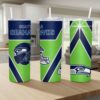 Seattle Seahawks Tumbler, NFL Geometric Color Block Skinny Tumbler