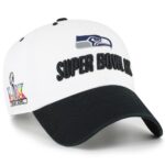 Seattle Seahawks White '47 Super Bowl LX Side Patch Clean Up Adjustable Cap