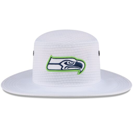 Seattle Seahawks White New Era 2024 NFL Training Camp Panama Bucket Hat