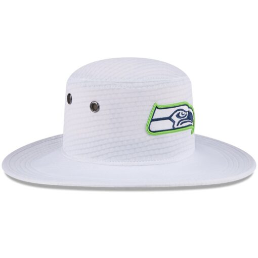 Seattle Seahawks White New Era 2024 NFL Training Camp Panama Bucket Hat