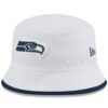 Seattle Seahawks White New Era 2025 NFL Training Camp Stretch Bucket Hat