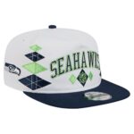 Seattle Seahawks White New Era Argyle Adjustable Cap