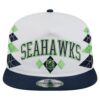 Seattle Seahawks White New Era Argyle Adjustable Cap