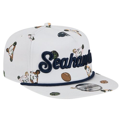 Seattle Seahawks White New Era Team Cheer Snapback Hat Seattle Seahawks White New Era Team Cheer Snapback Hat