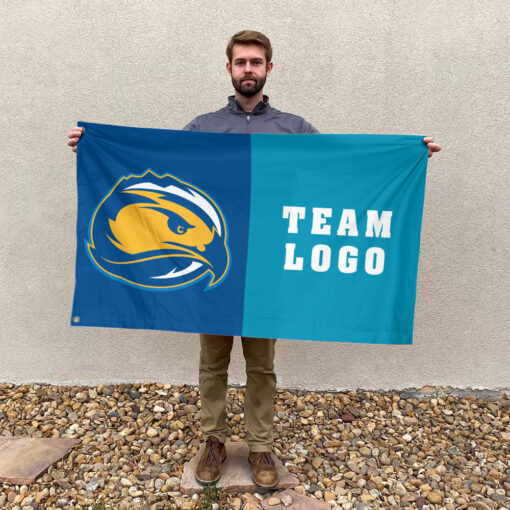 Skyhawks vs Custom Team House Divided Flag, Custom NCAA Flag