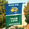 Skyhawks vs Custom Team House Divided Flag, NCAA College Flag