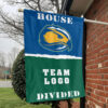 Skyhawks vs Custom Team House Divided Flag, NCAA College Flag