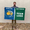 Skyhawks vs Custom Team House Divided Flag, NCAA College Flag
