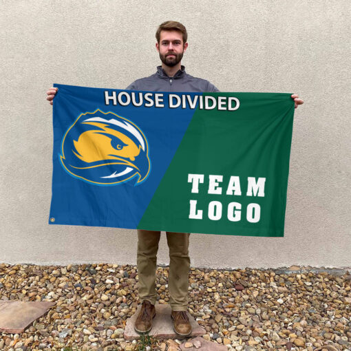 Skyhawks vs Custom Team House Divided Flag, NCAA Custom Flag