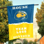 Skyhawks vs Custom Team House Divided Flag, NCAA House Flag