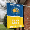 Skyhawks vs Custom Team House Divided Flag, NCAA House Flag
