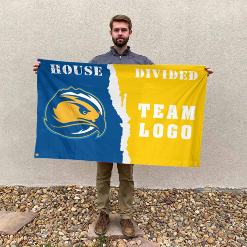 Skyhawks vs Custom Team House Divided Flag, NCAA House Flag