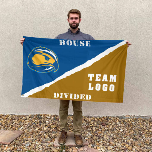 Skyhawks vs Custom Team House Divided Flag, NCAA Rivalry Flag