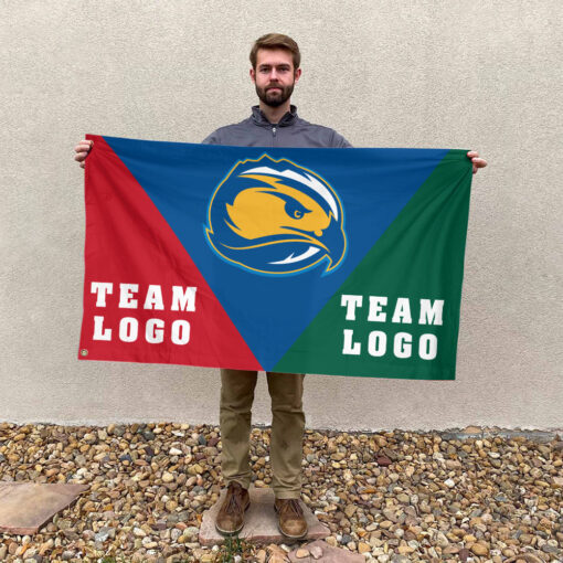 Skyhawks vs Custom Team House Divided Flag, NCAA Spirit Flag