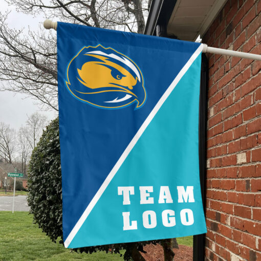 Skyhawks vs Custom Team House Divided Flag, NCAA Split Flag