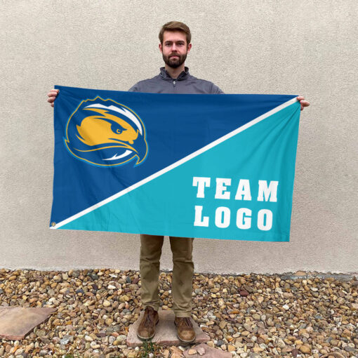Skyhawks vs Custom Team House Divided Flag, NCAA Split Flag