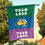Skyhawks vs Custom Team House Divided Flag, NCAA Two Team Flag