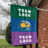 Skyhawks vs Custom Team House Divided Flag, NCAA Two Team Flag