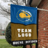 Skyhawks vs Custom Team House Divided Flag, Personalized House Flag