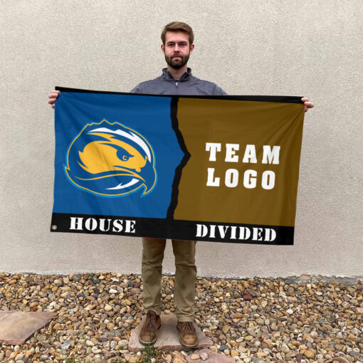 Skyhawks vs Custom Team House Divided Flag, Personalized House Flag