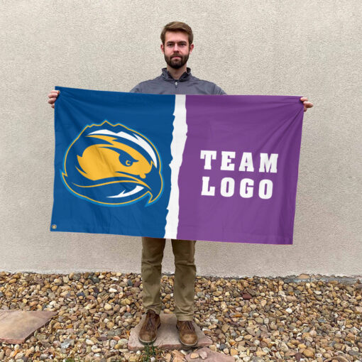 Skyhawks vs Custom Team House Divided Flag, Personalized NCAA Flag