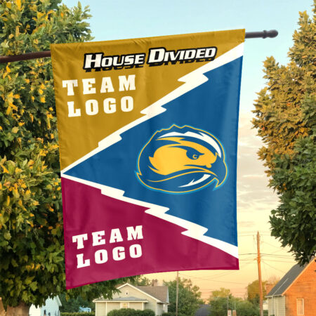 Skyhawks vs Custom Team House Divided Flag, Personalized Spirit Flag