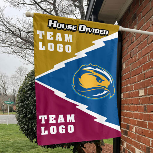 Skyhawks vs Custom Team House Divided Flag, Personalized Spirit Flag