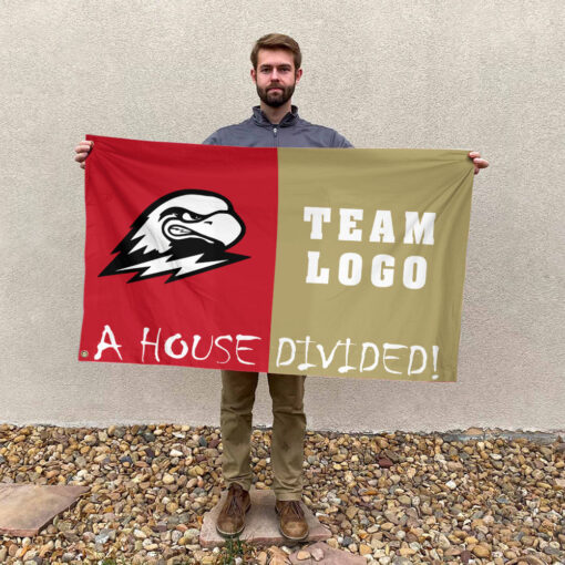 Thunderbirds vs Custom Team House Divided Flag, Custom House Flag
