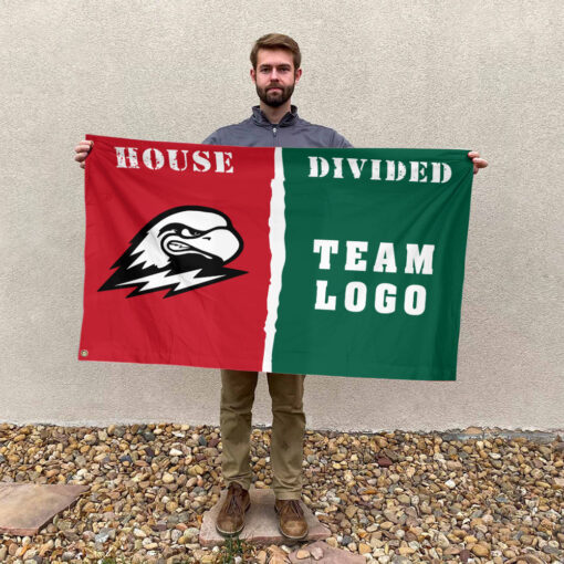 Thunderbirds vs Custom Team House Divided Flag, NCAA College Flag