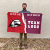 Thunderbirds vs Custom Team House Divided Flag, NCAA House Flag