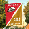 Thunderbirds vs Custom Team House Divided Flag, NCAA Rivalry Flag