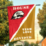 Thunderbirds vs Custom Team House Divided Flag, NCAA Rivalry Flag