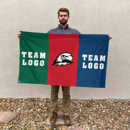Thunderbirds vs Custom Team House Divided Flag, NCAA Two Team Flag