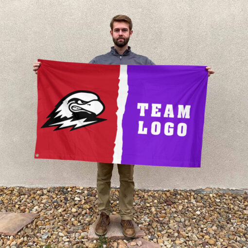 Thunderbirds vs Custom Team House Divided Flag, Personalized NCAA Flag