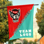 Wolfpack vs Custom Team House Divided Flag, College Custom Flag