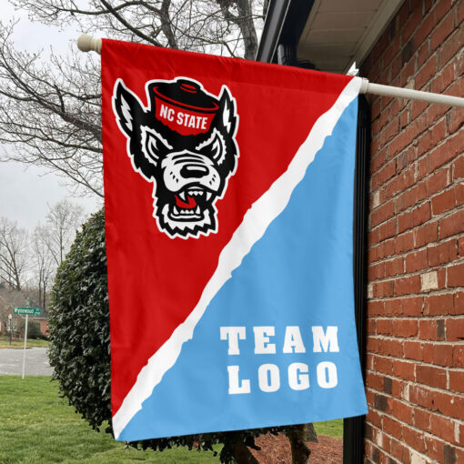 Wolfpack vs Custom Team House Divided Flag, Custom College Flag