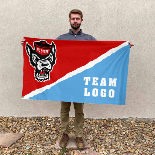 Wolfpack vs Custom Team House Divided Flag, Custom College Flag