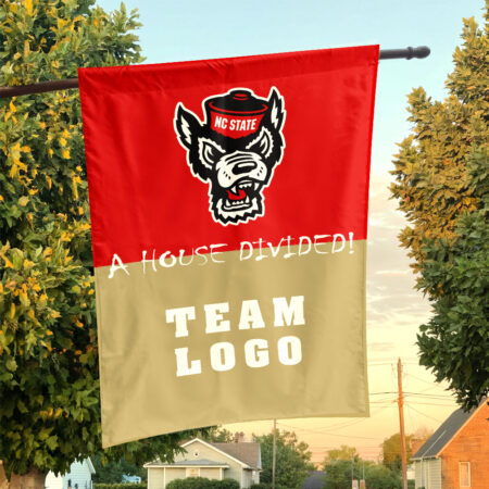 Wolfpack vs Custom Team House Divided Flag, Custom House Flag