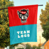 Wolfpack vs Custom Team House Divided Flag, Custom NCAA Flag