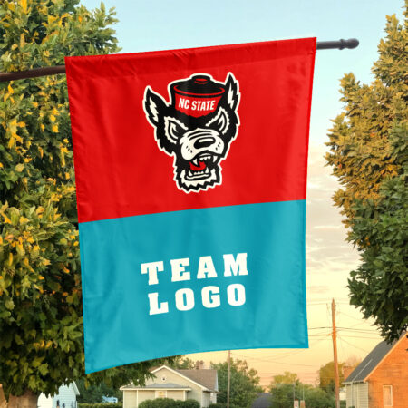 Wolfpack vs Custom Team House Divided Flag, Custom NCAA Flag